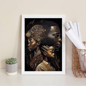 Quadro Decorativo Africanos 33X24Cm