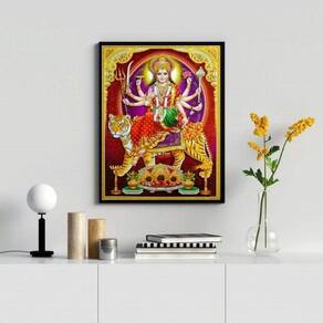 Quadro Decorativo Durga- Deusa Hindu 24X18Cm