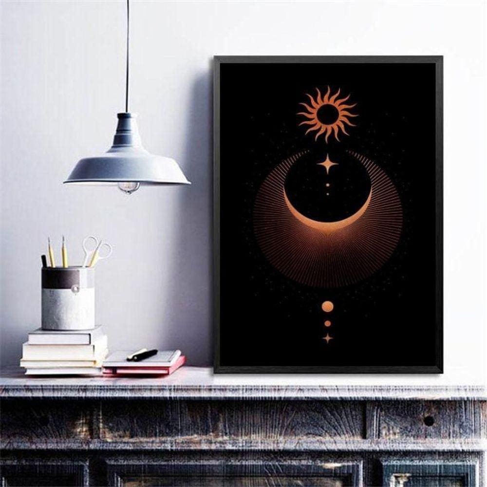 Quadro Decorativo Místico Eclipse 24X18Cm