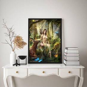 Quadro Decorativo Deusa Da Natureza- Artemis 33X24Cm