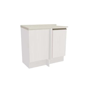 Gabinete de Cozinha Modulado Balcão Maxxi G748 Canto Reto 1 Porta c/Tampo 80cm Branco/Orion - Kappesberg