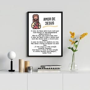 Quadro Decorativo O Amor De Jesus 45X34Cm