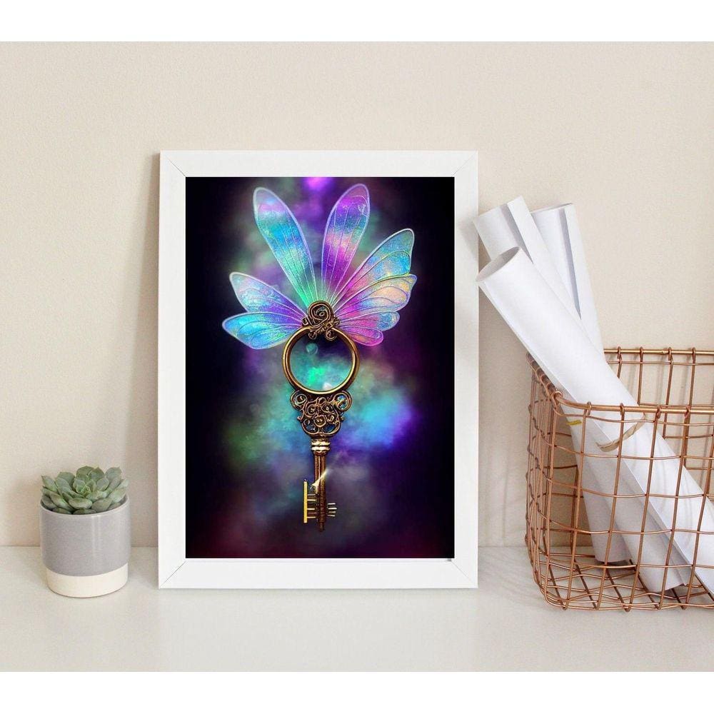 Quadro Decorativo Chave Mágica - Arquétipo 33X24Cm - Vidro