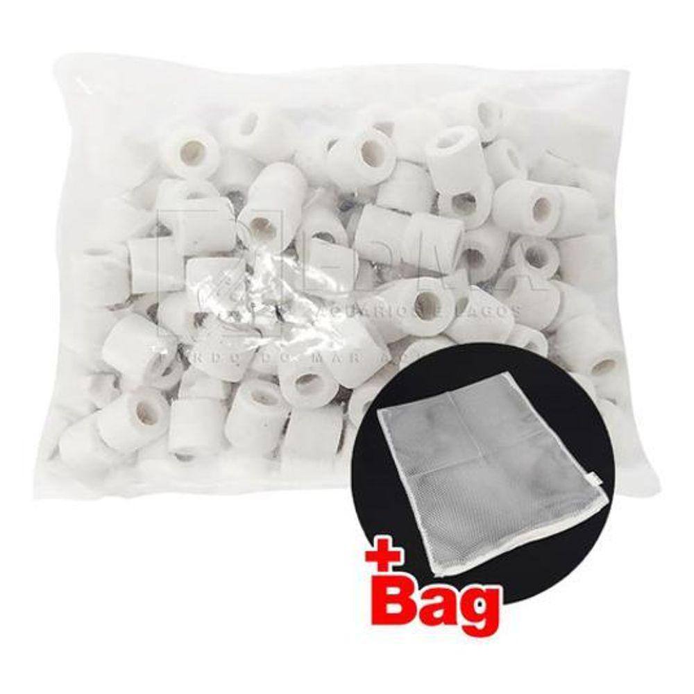 Cerâmica Cubos Bioglass 500G + Bag Biologia Aquários E Lagos