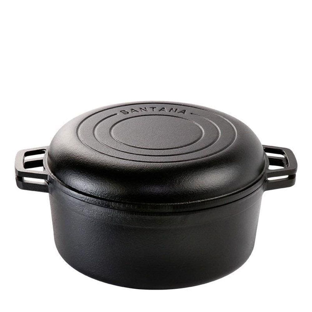 Caçarola Duo 24cm Ferro Fundido 2 em 1 3,8L Santana