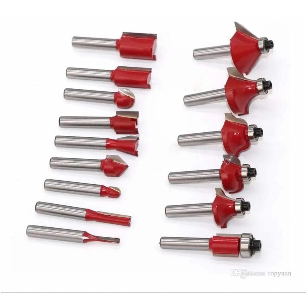 Fresas Para Madeira Com 15 Peças 6Mm