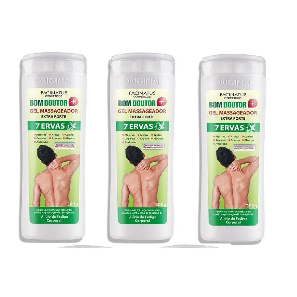 Kit 3 Géis Massageador 7 Ervas  Para Dor