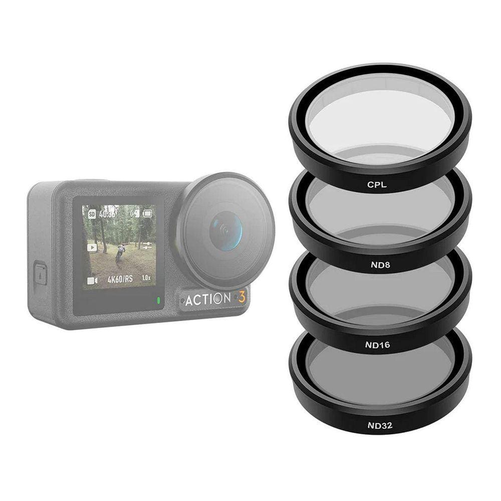 Kit Filtros CPL e ND8/16/32 para DJI Osmo Action 3 - Telesin