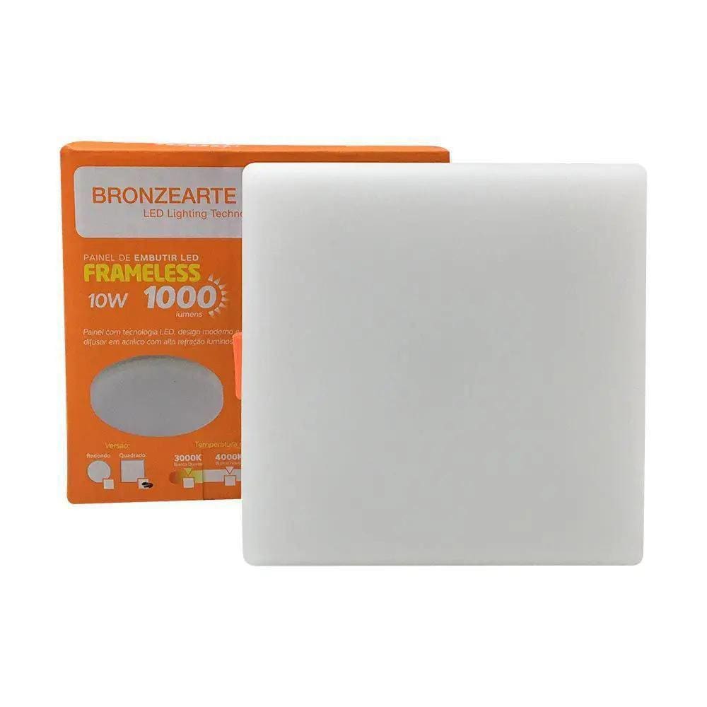 Painel De Led Frameless 10W Quadrado Bronzearte
