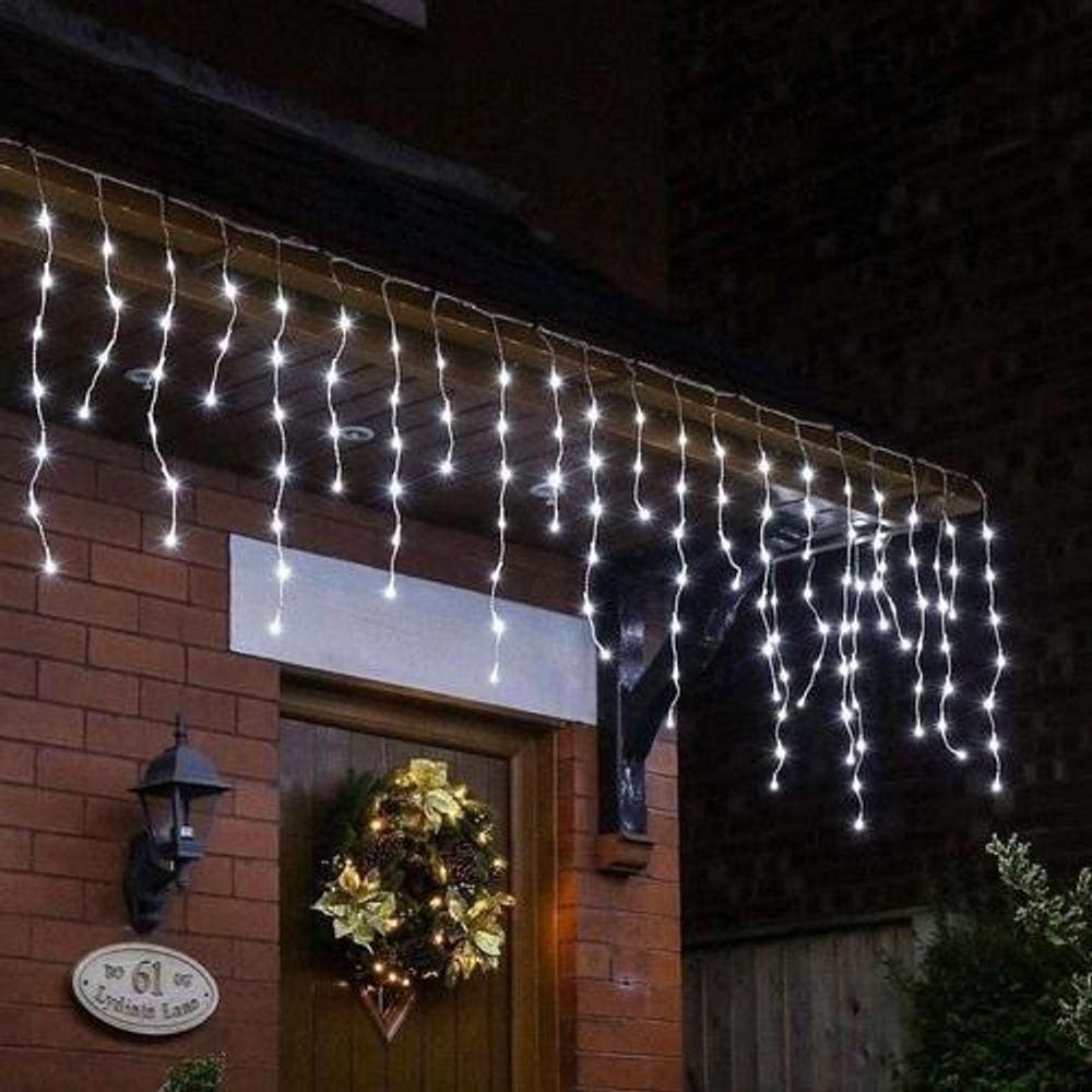 Luz Natal Cascata 400 Leds Branco 10m 127V