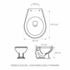 Assento Laqueado Avalon Amendoa Tampa Para Vaso Ideal Mdf