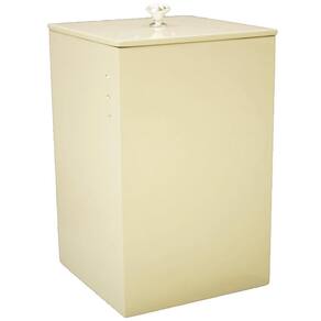 Lixeira Banheiro Mdf Quadrada Com Strass 8Litros Biscuit