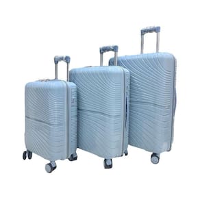 Kit Mala 32Kg +23Kg +10Kg Polipropileno Inquebrável Azul