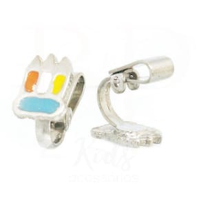 Bp Brinco De Pressão Infantil Lapis Colorido Dourado
