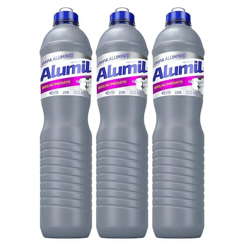 Kit 3 Limpa Aluminio Alumil Start 500Ml Cada Perfume De Uva 1