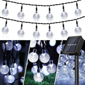 Corda Luz Natal LED Color 30 Bolas Cristal 6,5M Fio Verde