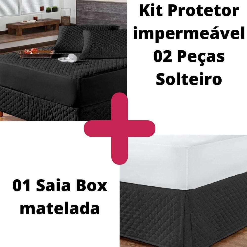 Kit Protetor Colchão Solteiro + 1 Capa Travesseiro