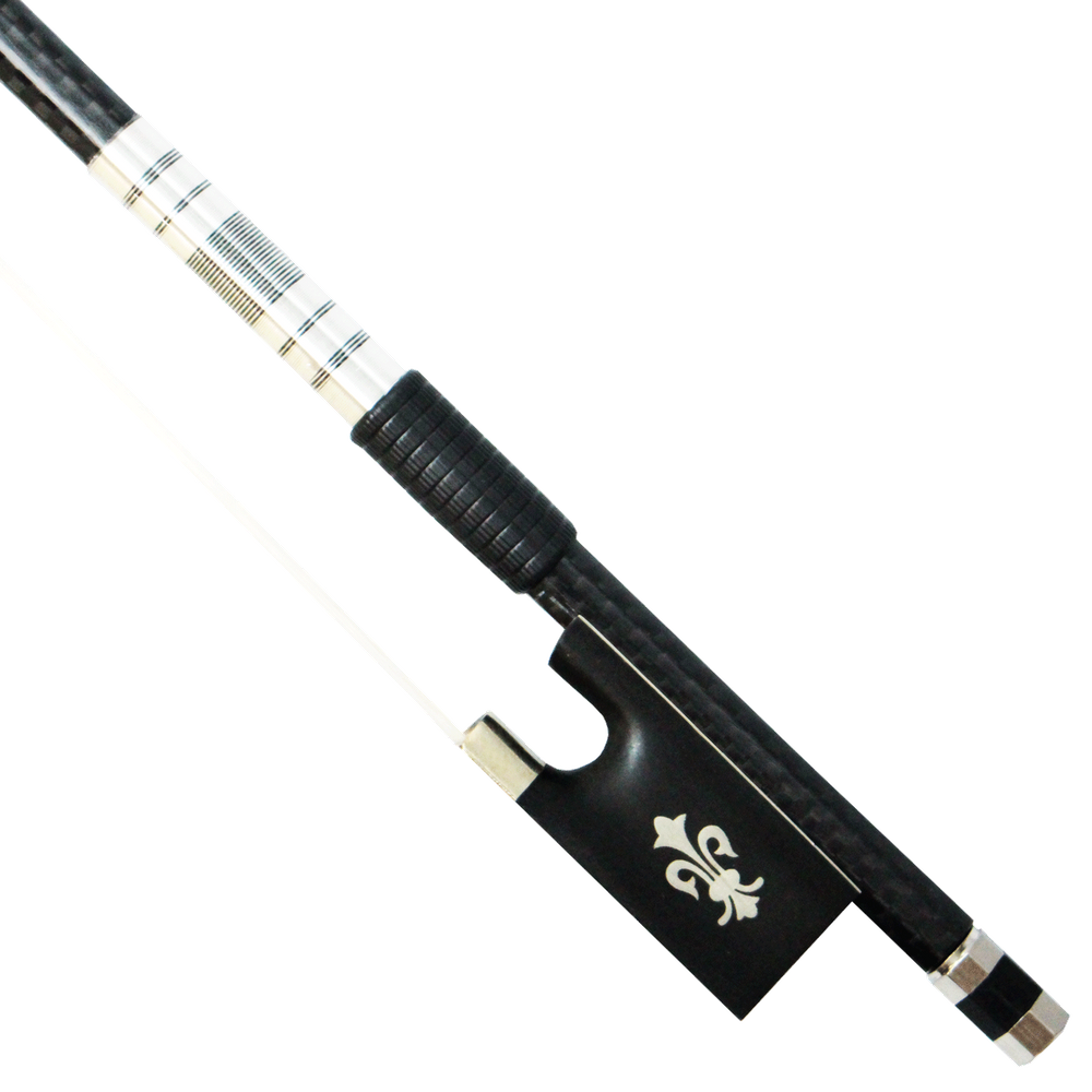 Arco Profissional Fibra De Carbono Para Violino 4/4 Ébano