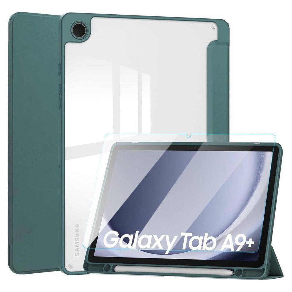 Kit Capinha Slot + Vidro Para Tab Samsung A9+ 11 X210 X216