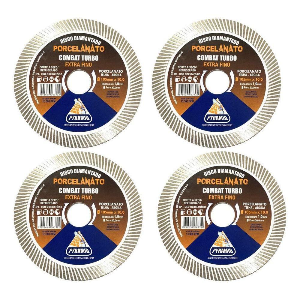 4 Disco Porcelanato 105Mm Para Serra Bosch Dewalt Fino