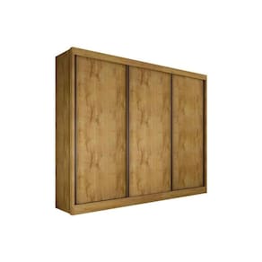 Guarda Roupa Casal 3 Portas de Correr e 6 Gavetas Diamond/Londres Freijo Cumaru - Novo Horizonte