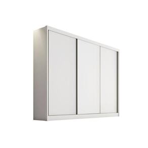 Guarda Roupa Casal 3 Portas de Correr e 8 Gavetas Arezzo Plus Branco - Novo Horizonte