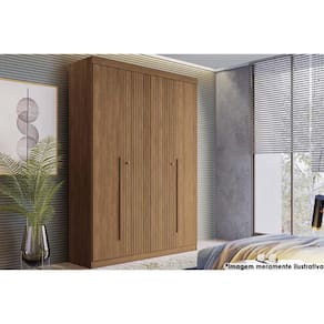 Guarda Roupa 4 Portas e 2 Gavetas Buriti Jatoba - Santos Andirá