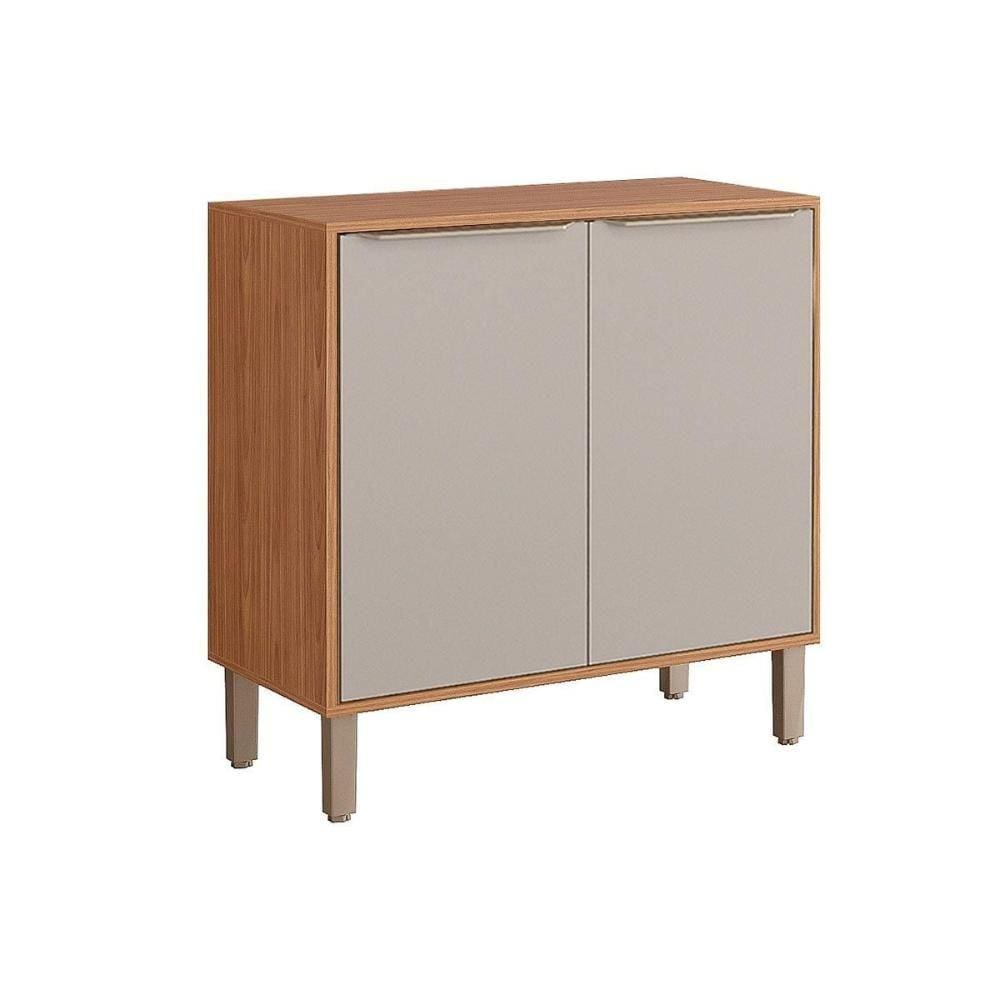 Balcão de Cozinha Divina c/2 Portas e Tampo 80 cm Freijo/Off White - MGM