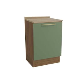 Módulo Cozinha Kappesberg Botanic Balcão Botanic M629 1 Porta c/Tampo 60cm Nogueira/Oliva/Nogueira - Kappesberg