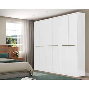 Guarda Roupa 6 Portas e 3 Gavetas Belmont 1154 Branco - Carraro