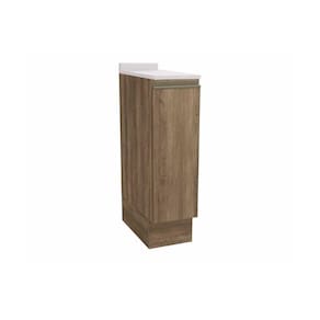 Gabinete de Cozinha Modulado Balcão Maxxi G737 Porta Tempero 1 Porta c/Tampo 25cm Nogal/Branco - Kappesberg