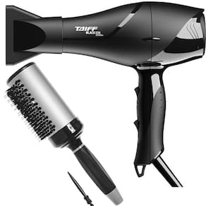 KIT - SECADOR TAIFF BLACK ION 2000W 220V + ESCOVA PROART RICCI PERFETTI BRILLARE 9R105HKH "G"