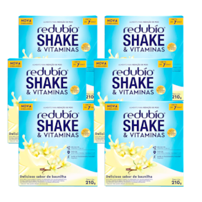 Redubio Shake Sabor Baunilha 210g - Kit c/ 6 und