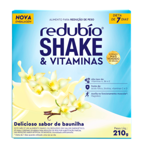 Redubio Shake Sabor Baunilha 210g - Kit c/ 3 und