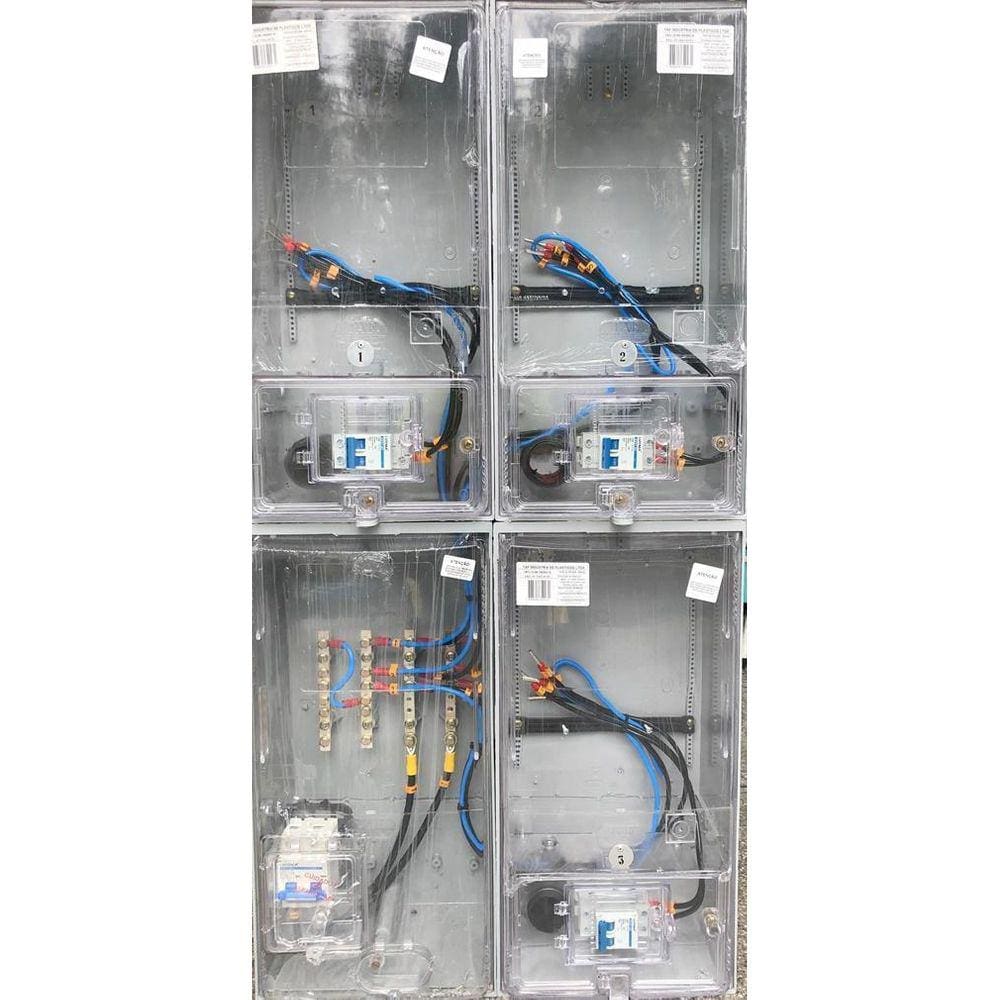 Caixa De Luz Enel Para 3 Medidores Cabo 25Mm Visor Lateral