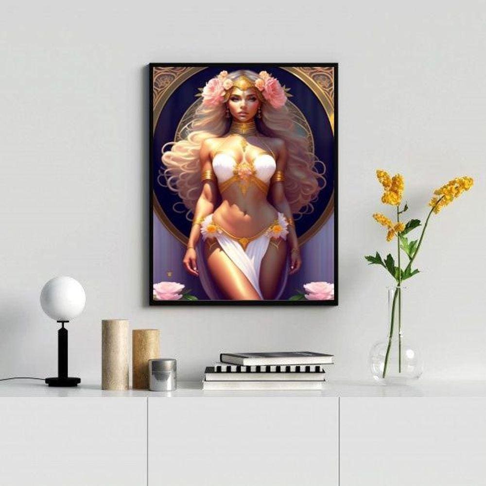 Quadro Decorativo Afrodite- Arquétipo 33X24Cm - Com Vidro