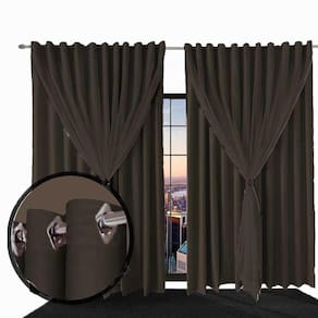 cortina blackout para varão ilhois 8,00 x 2,60 Ana bege