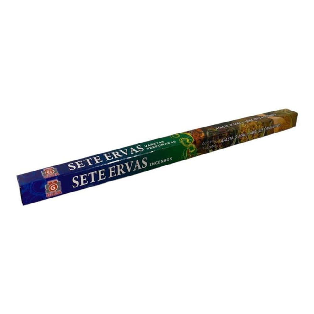 Incenso Ervas Guda Indiano Com 7 Varetas Aromaterapia