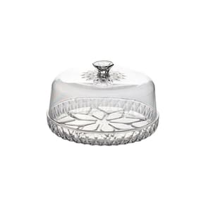 Queijeira Porta Bolo Acrílico Cristal Glamour - Plasútil