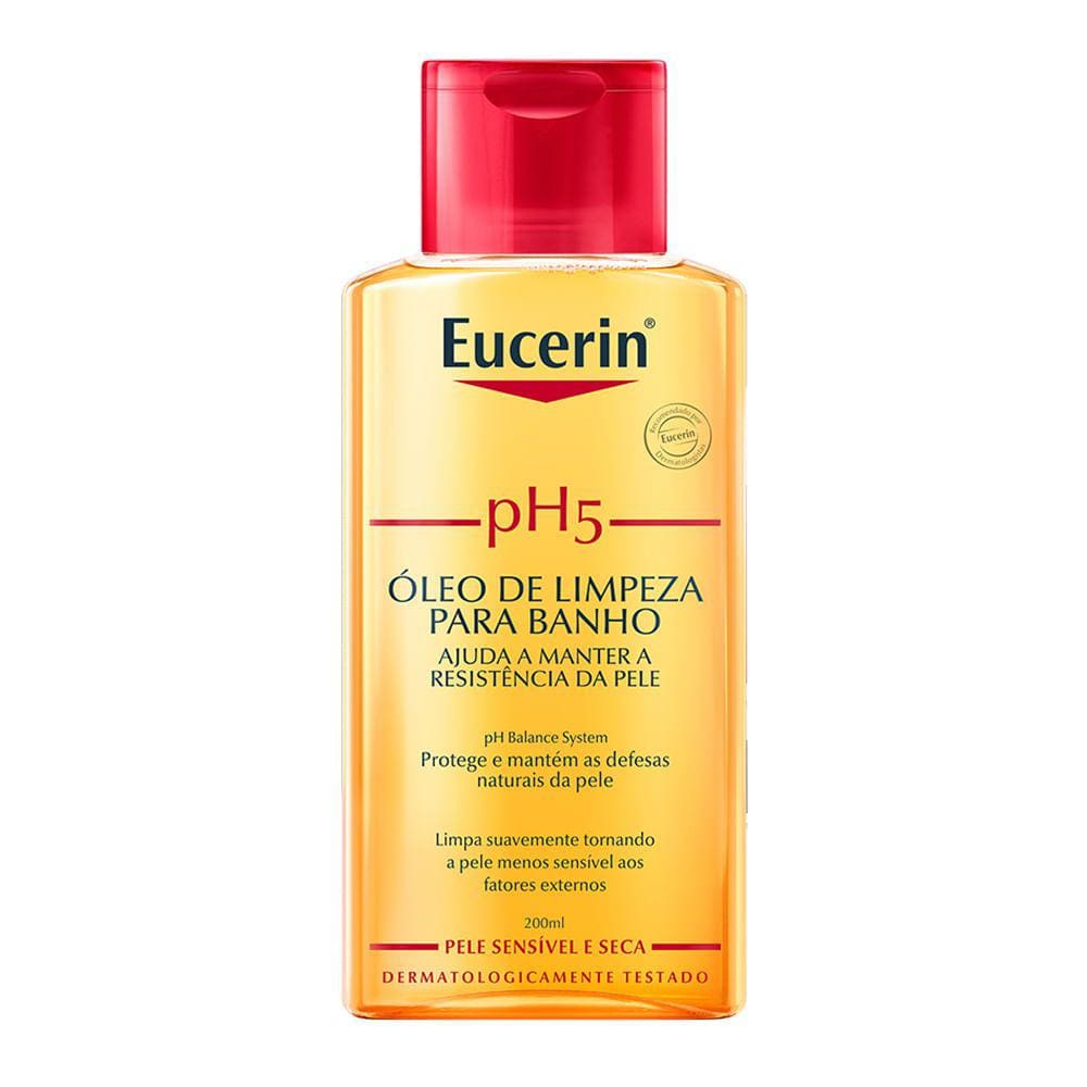 pH5 Eucerin Óleo de Limpeza para Banho Pele Sensível e Seca
