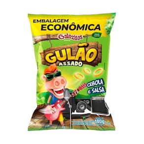 Salgadinho Gulão Assado Cebola e Salsa 180g Embalagem Econômica