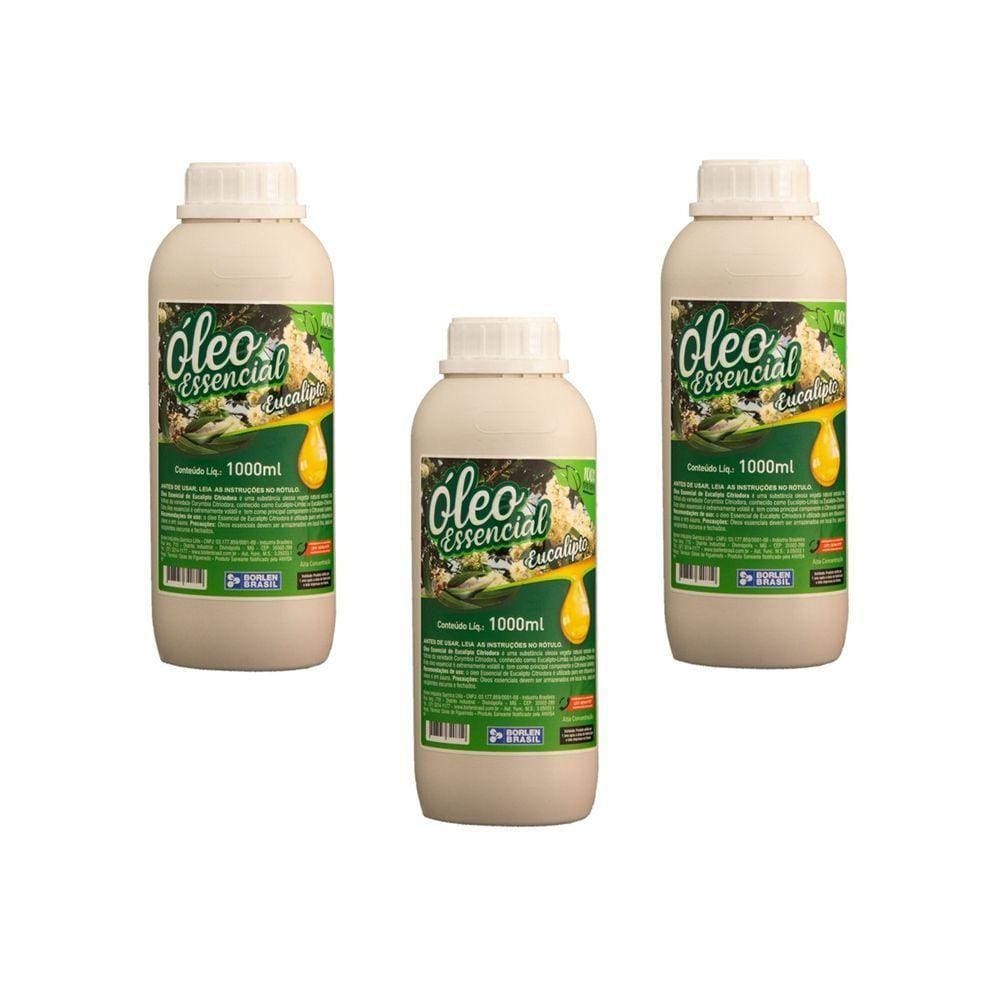 Kit óleo Essencial Eucalipto Citriodora Ambiente Sauna 3l