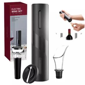 Kit Abridor Vinho Elétrico 4 Em 1 Rolha Automática E Pilhas