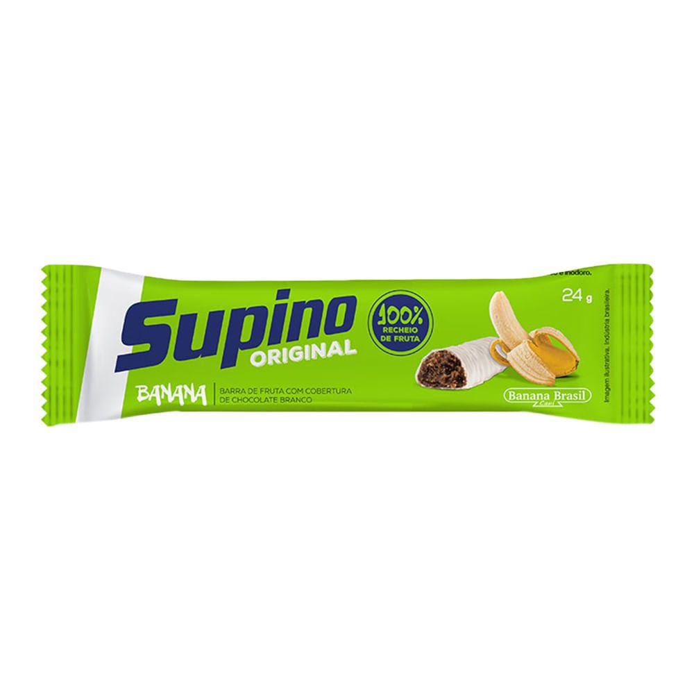 Barra de Fruta Supino Banana com Chocolate Branco com 27g