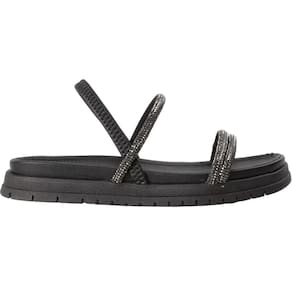 Sandália Feminina Papete Casual Dia a Dia com Strass Flatform Dakota Y3013