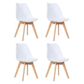 Kit 4 Cadeiras para Sala de Jantar Siena Branco