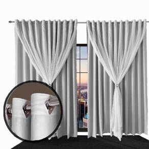 cortina blackout Ana para quarto sala 5,00x2,90 marrom