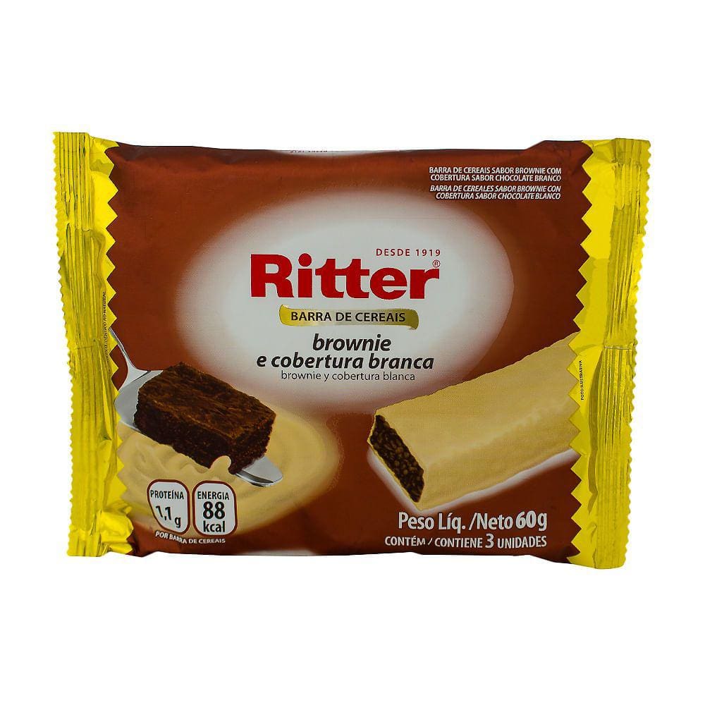 Barra de Cereais Ritter Brownie e Cobertura Branca