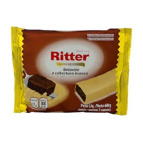 Barra de Cereais Ritter Brownie e Cobertura Branca