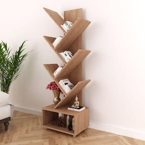 Estante para Livros Multiuso E1726 Tecno Amendoa